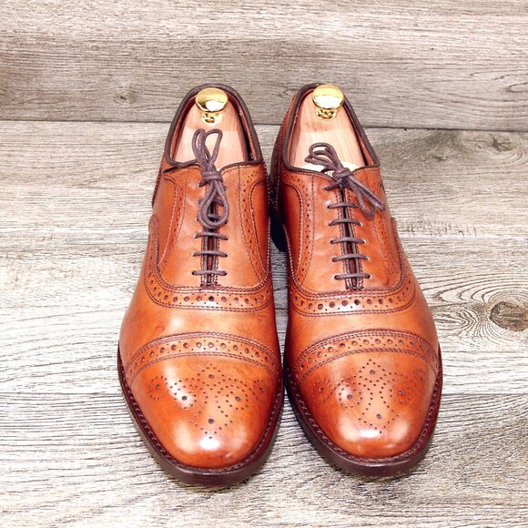 Allen Edmonds STRAND Oxford 8 EEE Wide Walnut * add $15 Cedar Trees - Picture 2 of 13